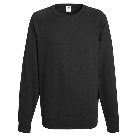 Fruit Of The Loom Heren Lichtgewicht Raglan Sweatshirt (240 GSM) (Zwart) - Image 1