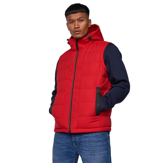 Crosshatch Heren Kampnew Gilet met reliëf (Rood) - Image 1