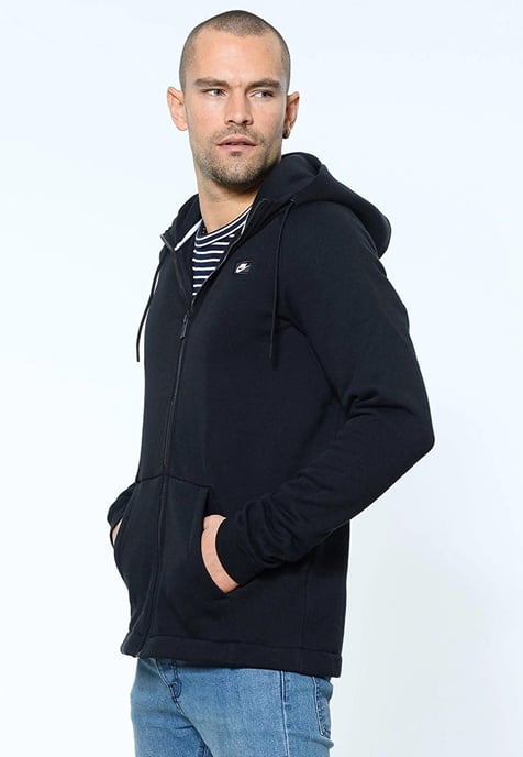 Nike moderne hoodie met rits in zwart - Image 3