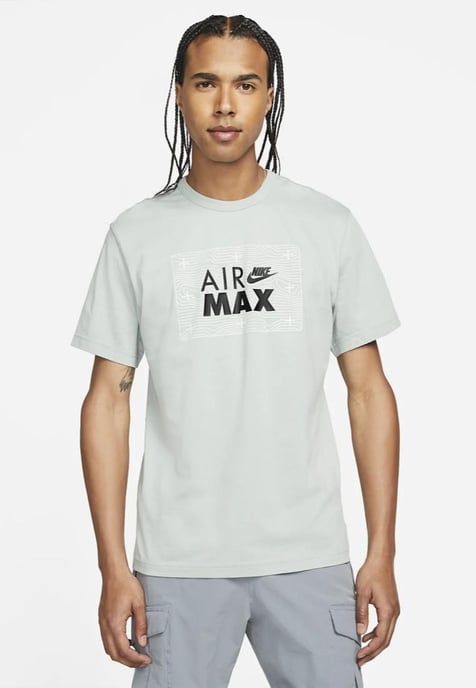 Nike Sportswear Retro Air Max T-shirt in stoffig grijs - Image 1