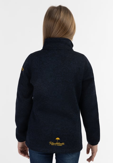 Schmuddelwedda Gebreide fleece jas meisjes (kinderen) marine gem - Image 5