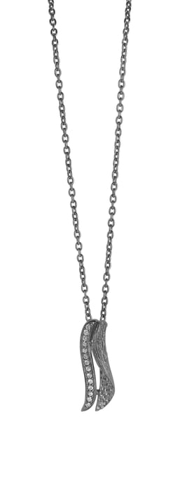Orphelia Dames 925 Sterling Zilveren Ketting met Hanger - Zwart ZH-6030/2 - Image 1