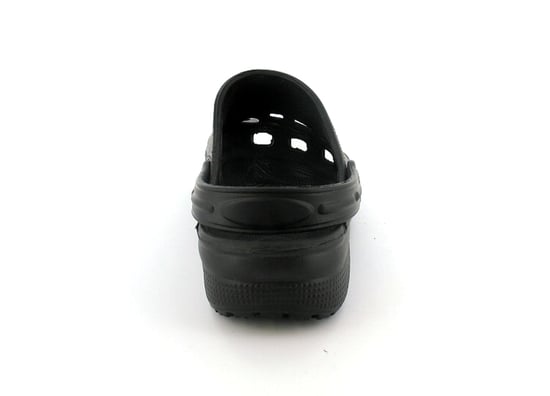 Nieuwe heren/heren zwart slip op mule clog stijl sandalen met rugband. - Image 4