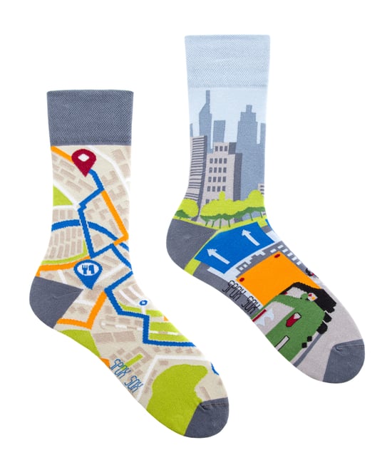 SPOX SOX - Heren & Dames Big City Life Mismatch Sokken - Grote Stadsleven - Big City Life - Image 1
