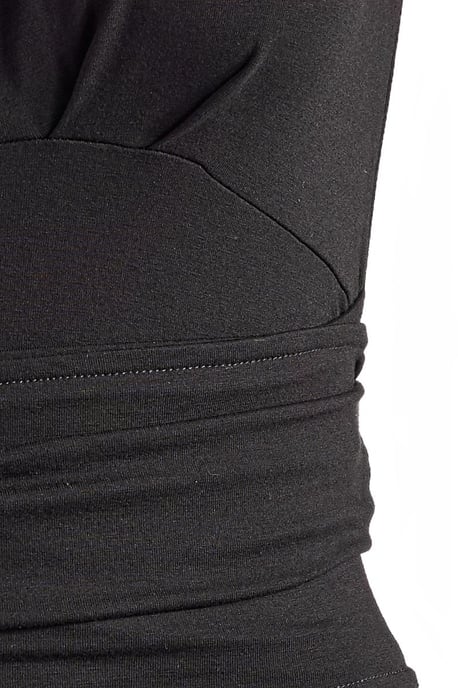 Sleeveless Empire Line Dress in Black Jersey