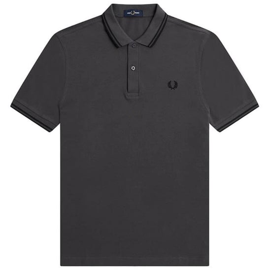 Fred Perry Black Twin Tipped Collar Grey Polo Shirt