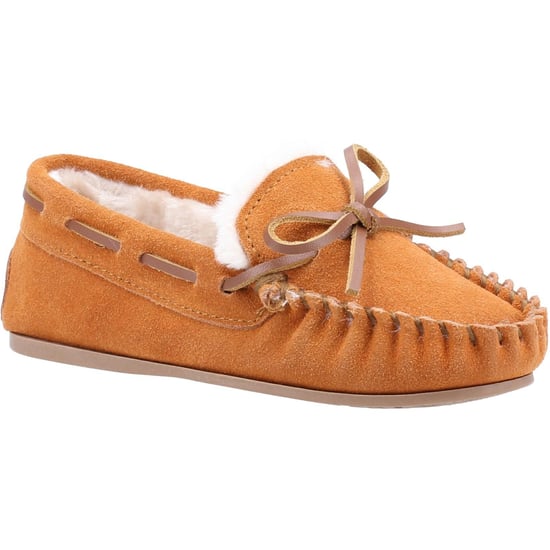 Hush Puppies Kinderen/Kinderen Addison Suède Slippers (Tan) - Image 1