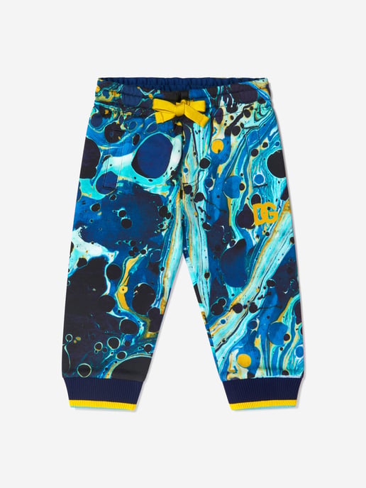 Dolce & Gabbana Kids Baby Boys Cotton Marble Print Joggers