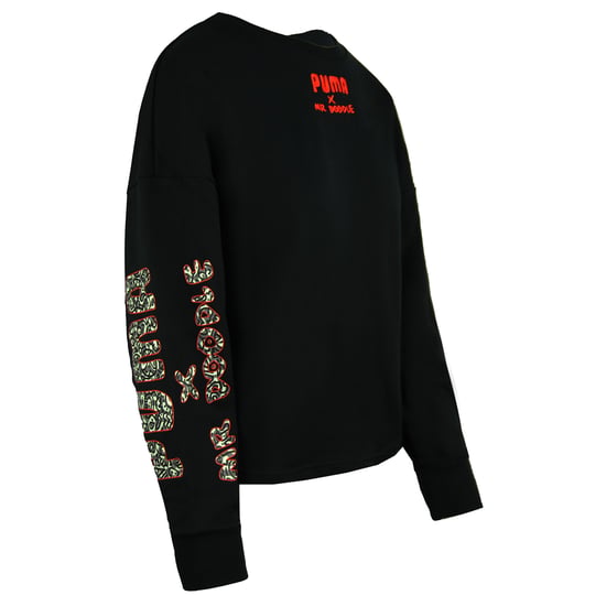 Puma x Mr Doodle Long Sleeve Crew Neck Black Mens Graphic Sweatshirt 598687 01