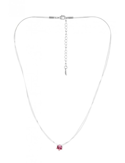 Onzichtbare ketting - zilver en roze - Image 3