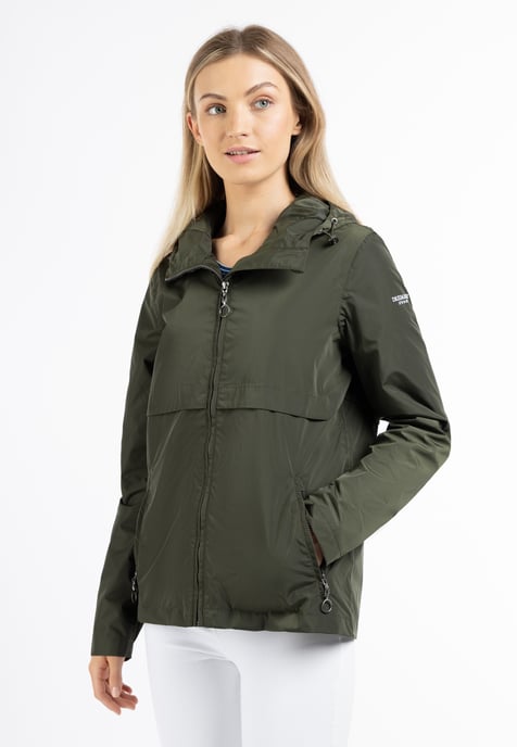Dreimaster overgangsjasje Dames militaire olijf - Image 3