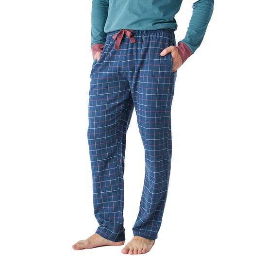 JJB12 Men's Long Sleeve Round Neck Cotton Pajamas