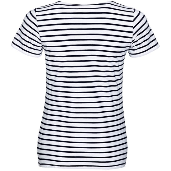 SOLS Dames/dames Miles Gestreept T-Shirt met korte mouwen (Wit/Zwaar) - Image 2