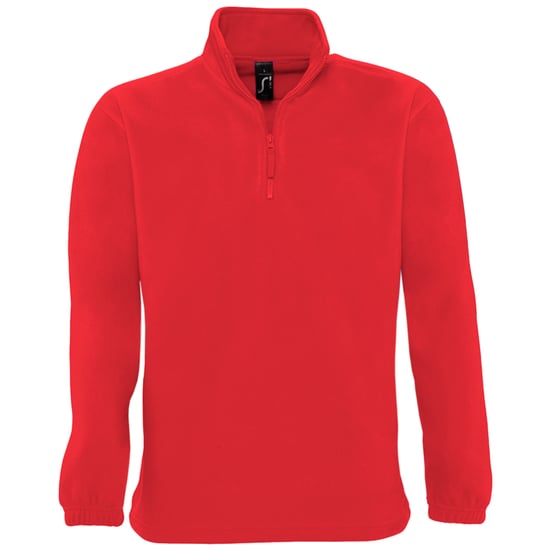 SOLS Ness Unisex Zip Neck Anti-Pill Fleece Top (Rood) - Image 1