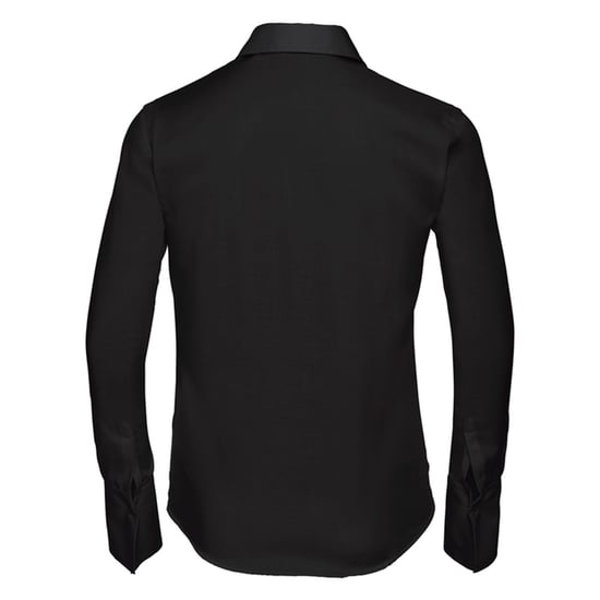 Russell Collection Dames/Dames Ultimate Non-Iron Getailleerde Overhemd met Lange Mouwen (Zwart) - Image 2