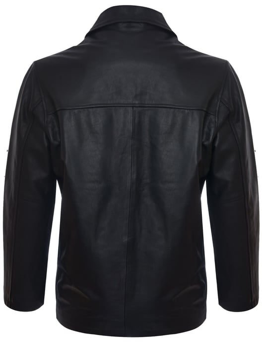 Classic Cowhide Leather Box Jacket