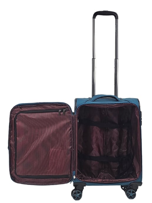 Lightweight Teal 8 Wheel Travel Luggage Suitcases