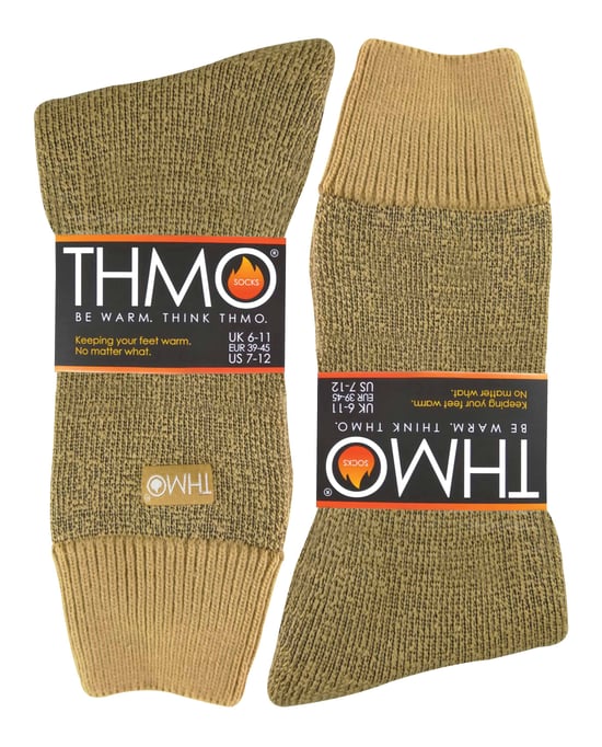 THMO - Fleece gevoerde thermo wintersokken voor heren - Beige - Image 2