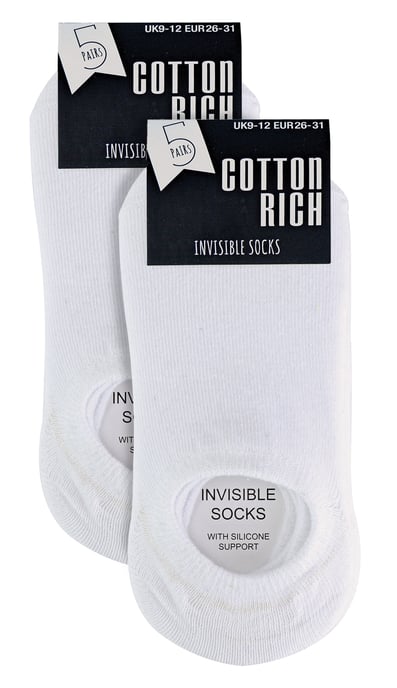 Sock Snob 10 paar ademende onzichtbare kindersokken - Wit - Image 2