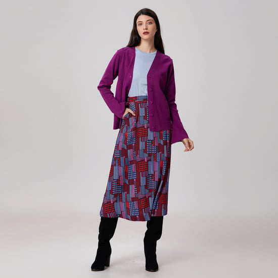 Trapeze midi-rok met grafische print - Image 5