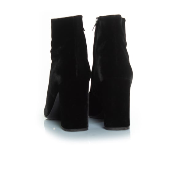 velvet ankle boots in black - Image 6