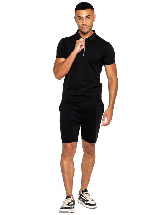 Enzo | Heren Polo Trainingspak Set - Zwart - Image 1