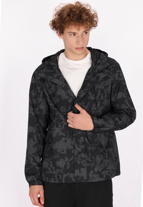 Mo Anorak Heren Donkergrijs zwart camouflage - Image 3