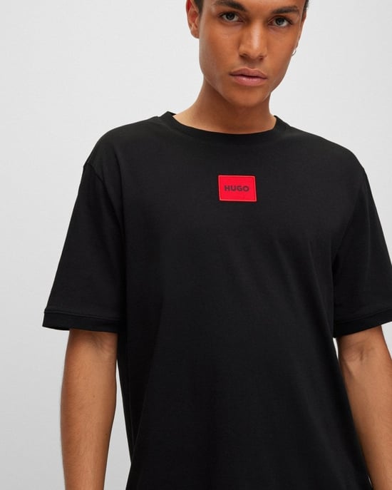 HUGO Diragolino212 Label Logo Mens T-Shirt NOS