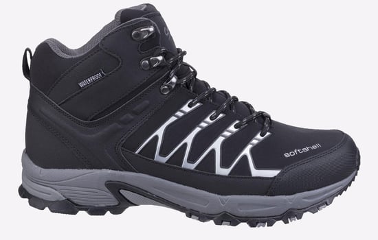 Cotswold Abbeydale Mid Heren Zwart/Grijze Wandelschoenen - Image 1