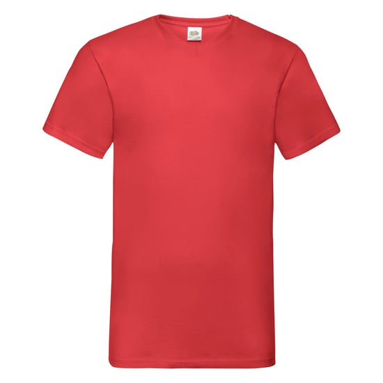 Fruit Of The Loom Heren Valuegewicht V-hals, T-shirt met korte mouwen. (Rood) - Image 1