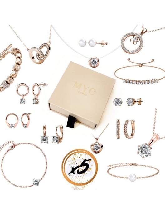 5 verrassingsjuwelen in geschenkverpakking - Oostenrijks kristal - Image 1
