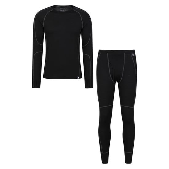 Mountain Warehouse Heren Asgard Merino Wol Base Layer Set (Zwart) - Image 1