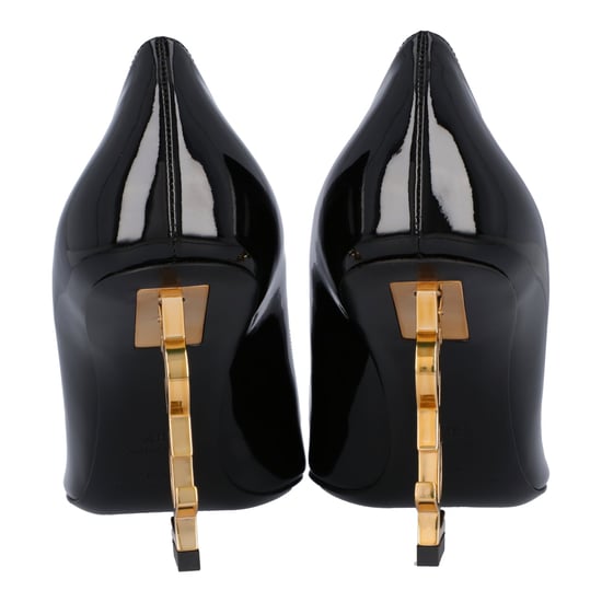 Saint Laurent Opyum Patenten Leren Hakken Zwart - Image 5