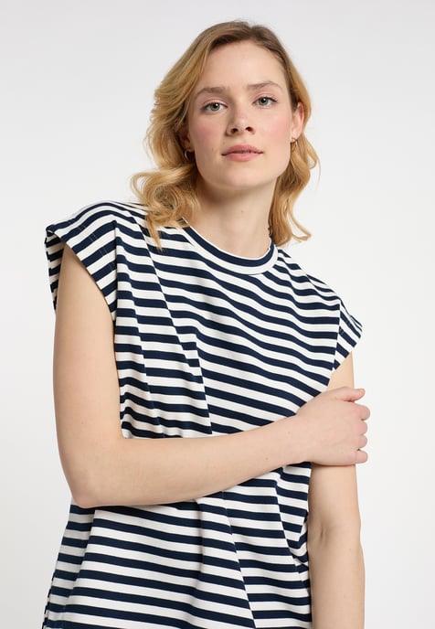 Dreimaster T-shirt Dames marine wit - Image 5