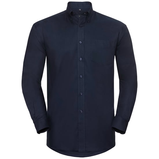 Russell Heren Oxford Easy-Care overhemd met lange mouwen (Heldere marine) - Image 1