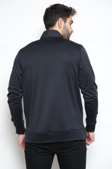 Under Armour fleece trainingstop met kwartrits voor heren in zwart - Image 2