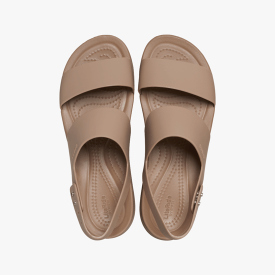 206453-2EL BROOKLYN LAAG WEDGE Dames Sandalen Latte/Paddenstoel - Image 3