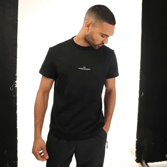 Heren Maison Margiela Geborduurd Tekst Logo T-shirt in Zwart - Image 4