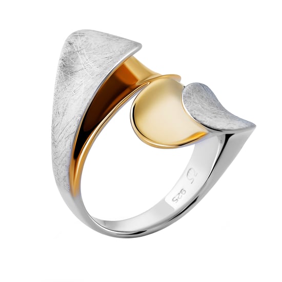 Orphelia Dames 925 Sterling Zilveren Ring - Zilver/Goud ZR-7508 - Image 4