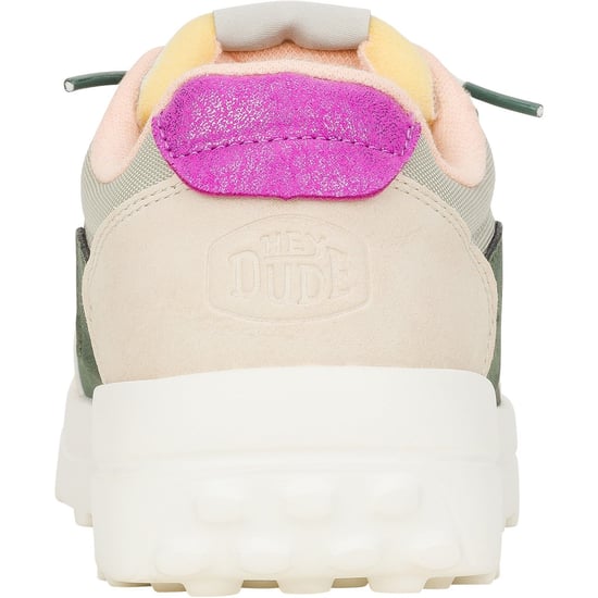 HEYDUDE Hayden Colorblock Polyester Damestrainers Dusty Olive/Multi - Image 2