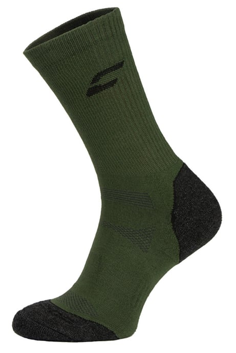 Comodo - Gedempte Hiel & Teen Bamboe Wandelsokken - Khaki Green - Zwart - Image 1