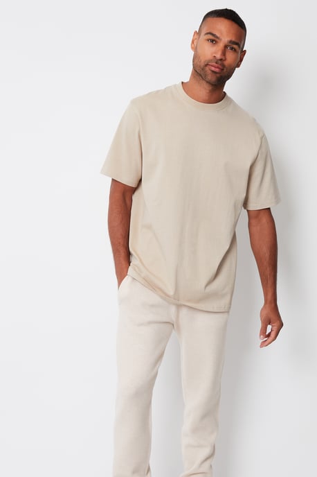 Ecru 'Salford' Luxe Knitted Joggers