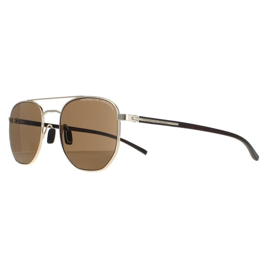 Porsche Design Round Mens Gold Brown Ar Comfort Blue P8695