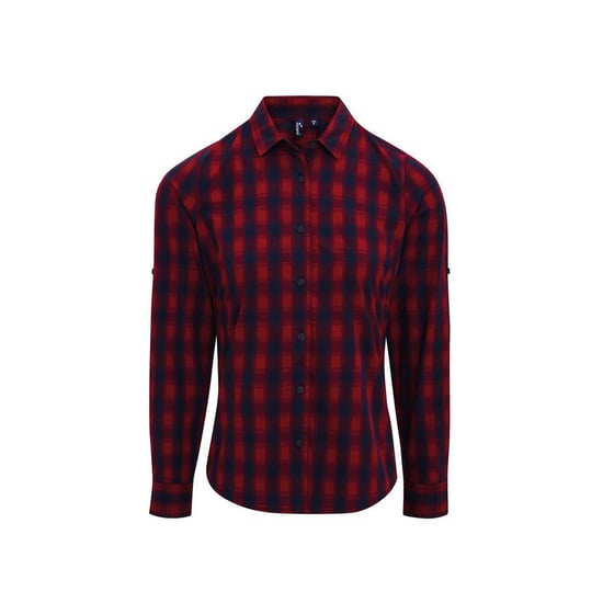 Premier Dames/Dames Mulligan geruit overhemd met lange mouwen (Rood/Zwaar) - Image 1