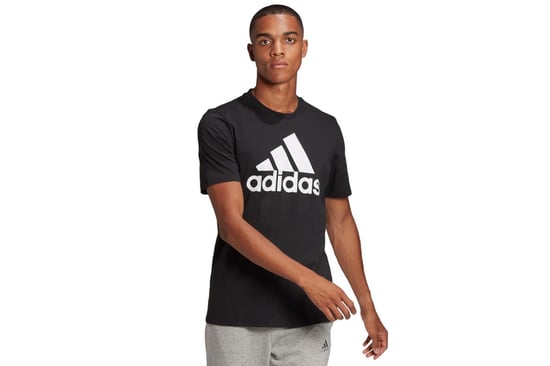 Men's adidas Essentials Big Logo T-Shirt in Black - Image 1
