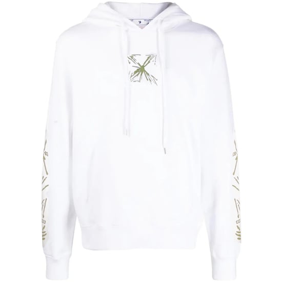 Gebroken witte Splash Arrow Skate Fit witte hoodie - Image 1
