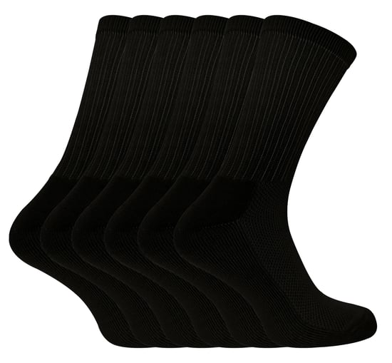 6 paar sportsokken van bamboe/biologisch katoen - Zwart - Image 1