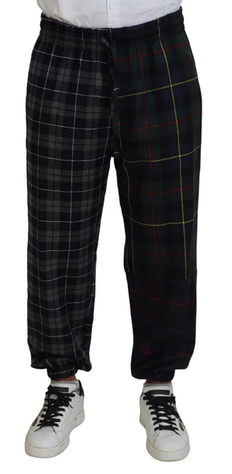 Geblokte Wol Joggingbroek - Image 1