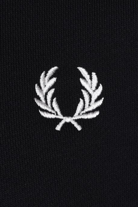 Men's Fred Perry Crew Neck Sweatshirt in Black - Image 2