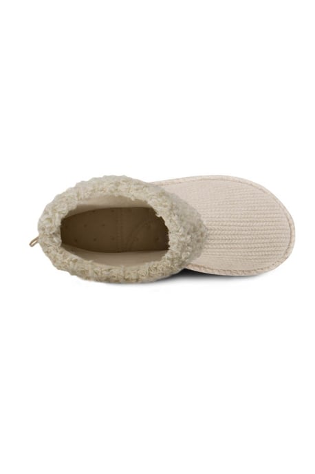 Cream Cable Knit Boot Slippers